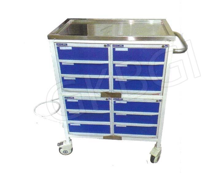 Medicine Trolley with 12 drawer